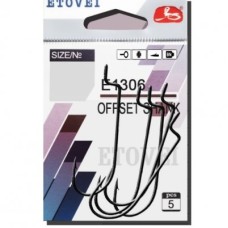 Крючки Etovei Offset Shank E1306 №3/0 (оффсетный)
